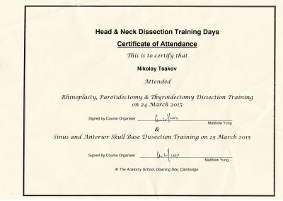Nikolay Tsakov Certificates
