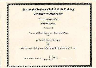 Nikolay Tsakov Certificates
