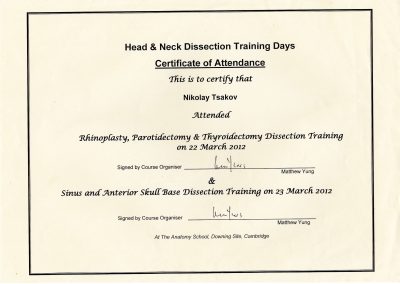 Nikolay Tsakov Certificates