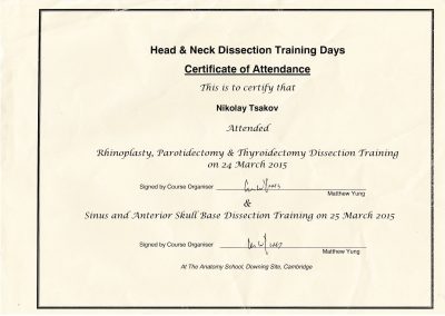 Nikolay Tsakov Certificates