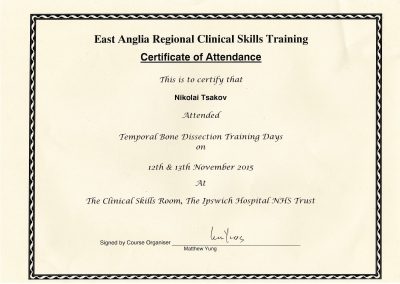 Nikolay Tsakov Certificates