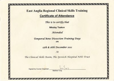 Nikolay Tsakov Certificates